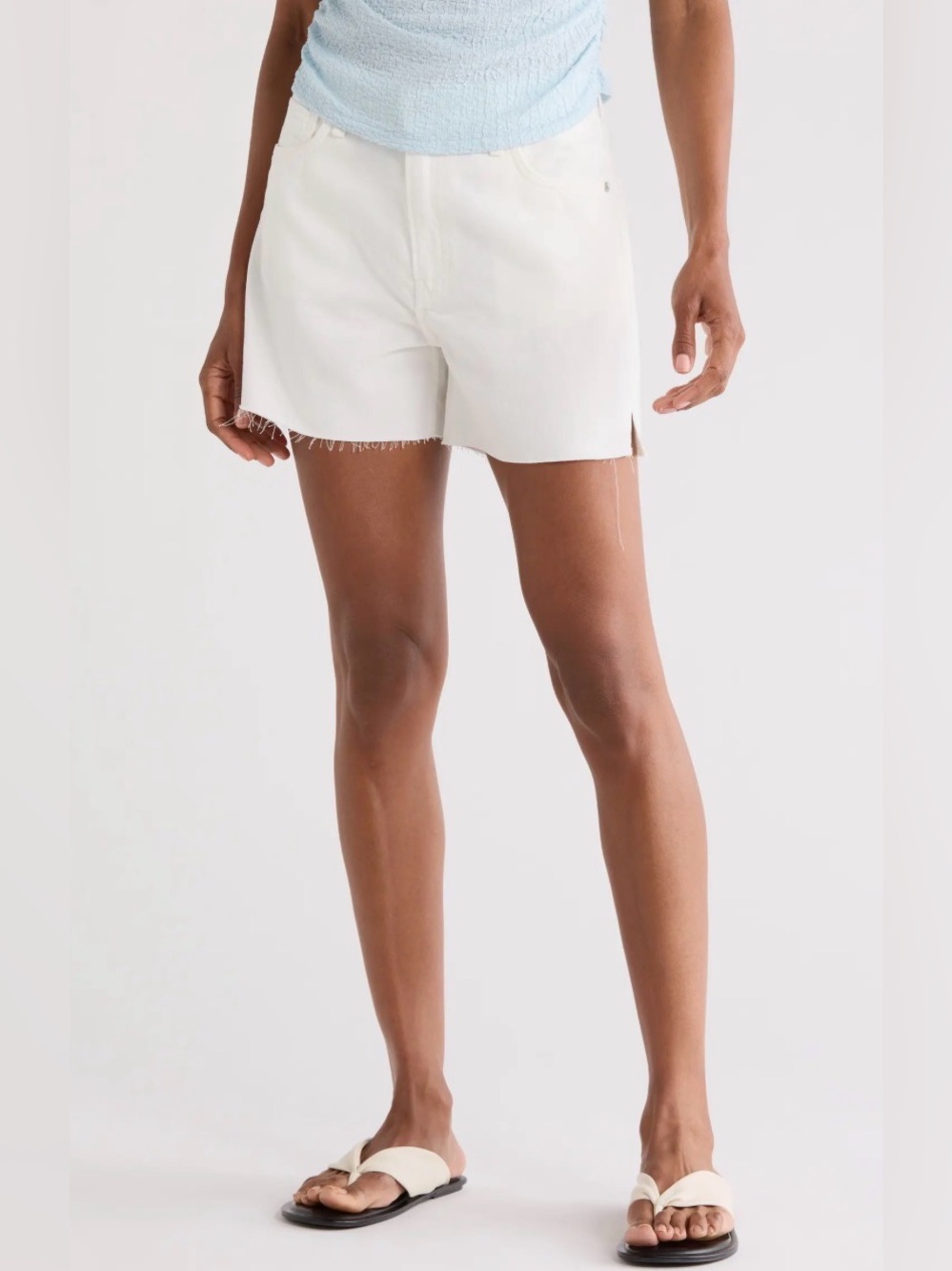 Rag & Bone White Denim Retro Cut Off Shorts